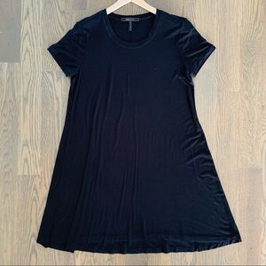 BCBGMaxAzria Anneta Short Sleeve A-line Trapeze Swing Dress in Black Size Small